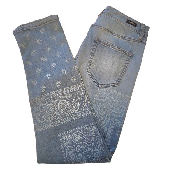 Liverpool Bandana Print Marley Rolled Cuff Jeans sz 8/29 The Girlfriend - Picture 1 of 12